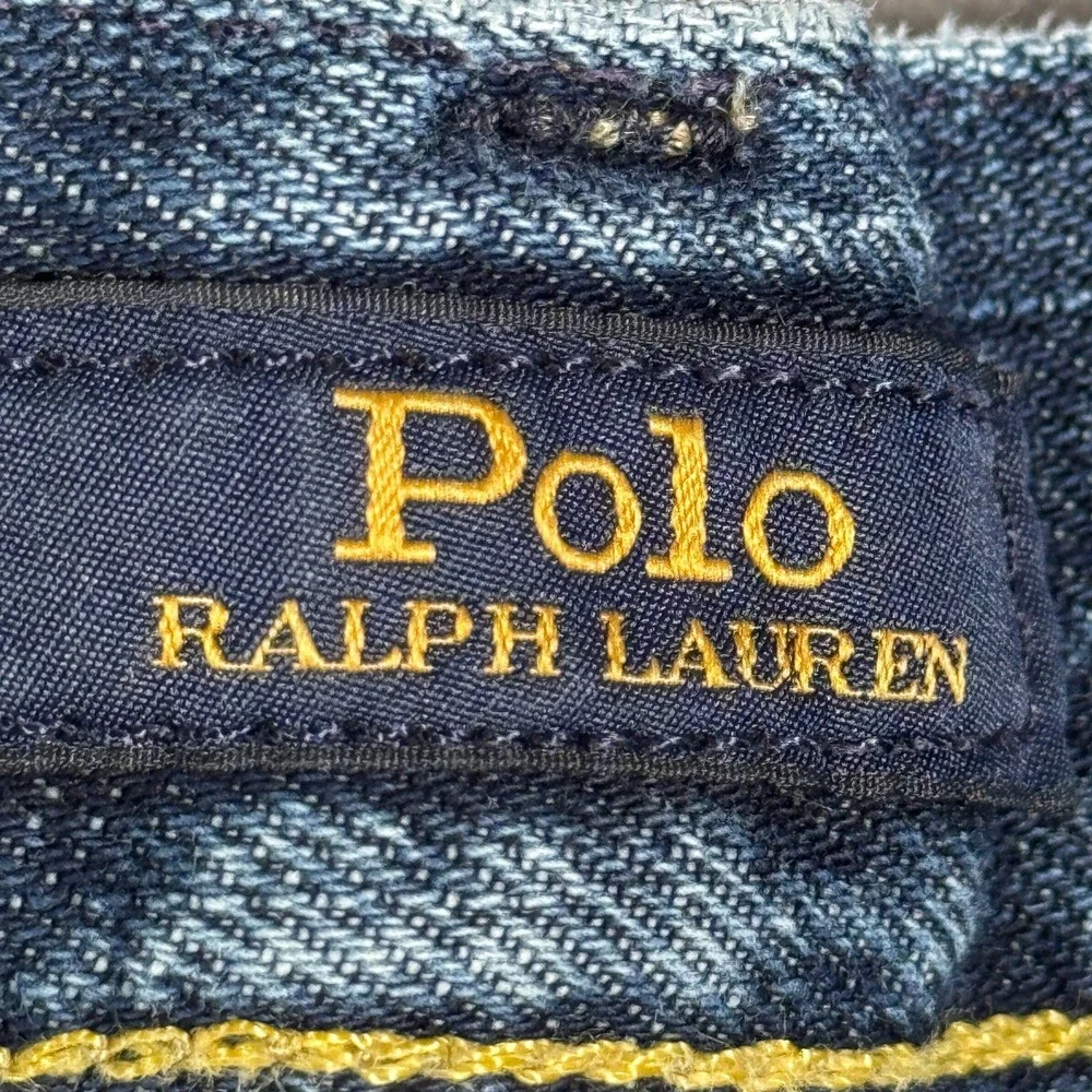 Polo Ralph Lauren Jeans Mens 38x29 Tag 38x30 Blue Hampton Relaxed Straight Denim